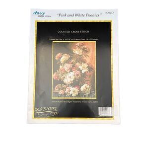 Kreative Designs "Pink and White Peonies"‎ Counted Cross Stitch Book